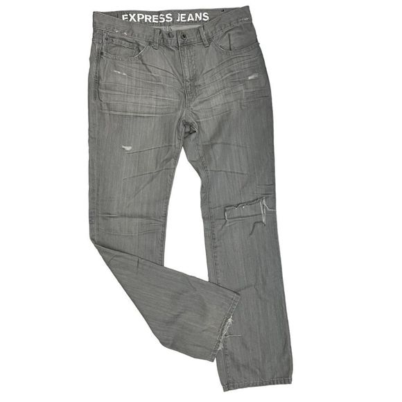 Express Jeans Mens Slim Low Rise Boot Cut 36x34 - Picture 1 of 12